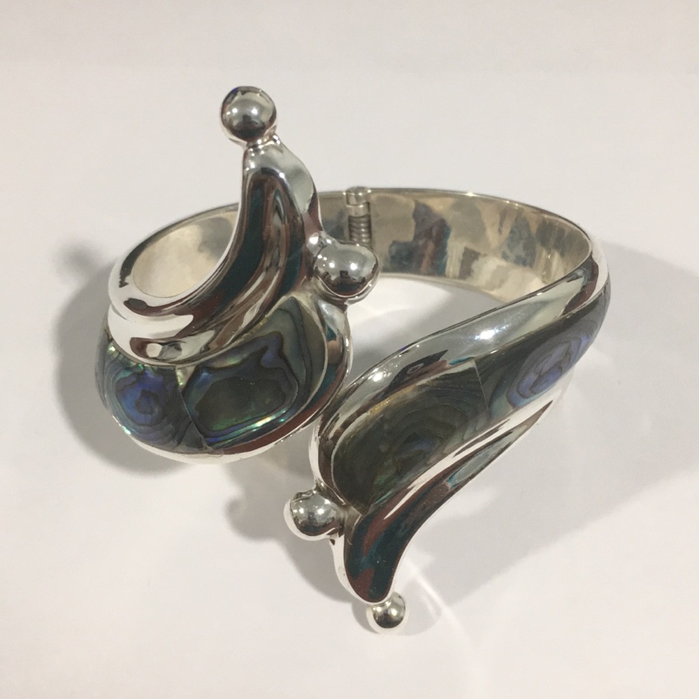 Sterling Silver 925 Women's Bangle Bracelet - Picture 6 of 6